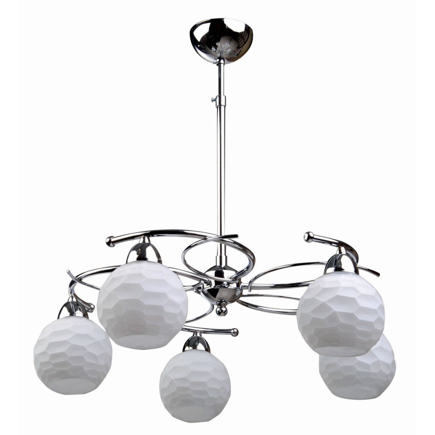 Φωτιστικό Πολύφωτο 5φ Μέταλλο χρώμιο/Γυαλί Ε27