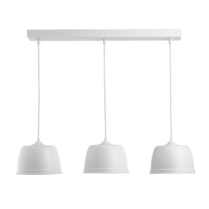 Beany Pendant Πολύφωτο Λευκό Ράγας 3 x E27 από Αλουμίνιο