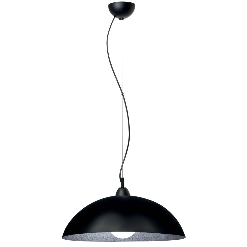 Plexiglass pental κρεμαστό φωτιστικό μονόφωτο σε μαύρο/ασημί Ε27 Φ40