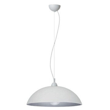 Plexiglass pental κρεμαστό φωτιστικό μονόφωτο σε λευκό/ασημί Ε27 Φ40