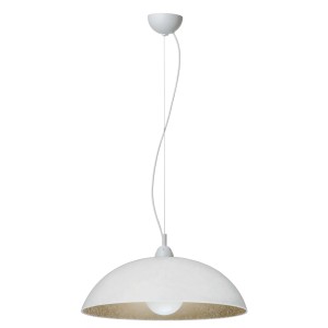 Plexiglass Φωτιστικό μονόφωτο λευκό/χρυσό Ε27 Φ40