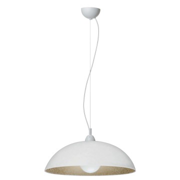 Plexiglass Φωτιστικό μονόφωτο λευκό/χρυσό Ε27 Φ40