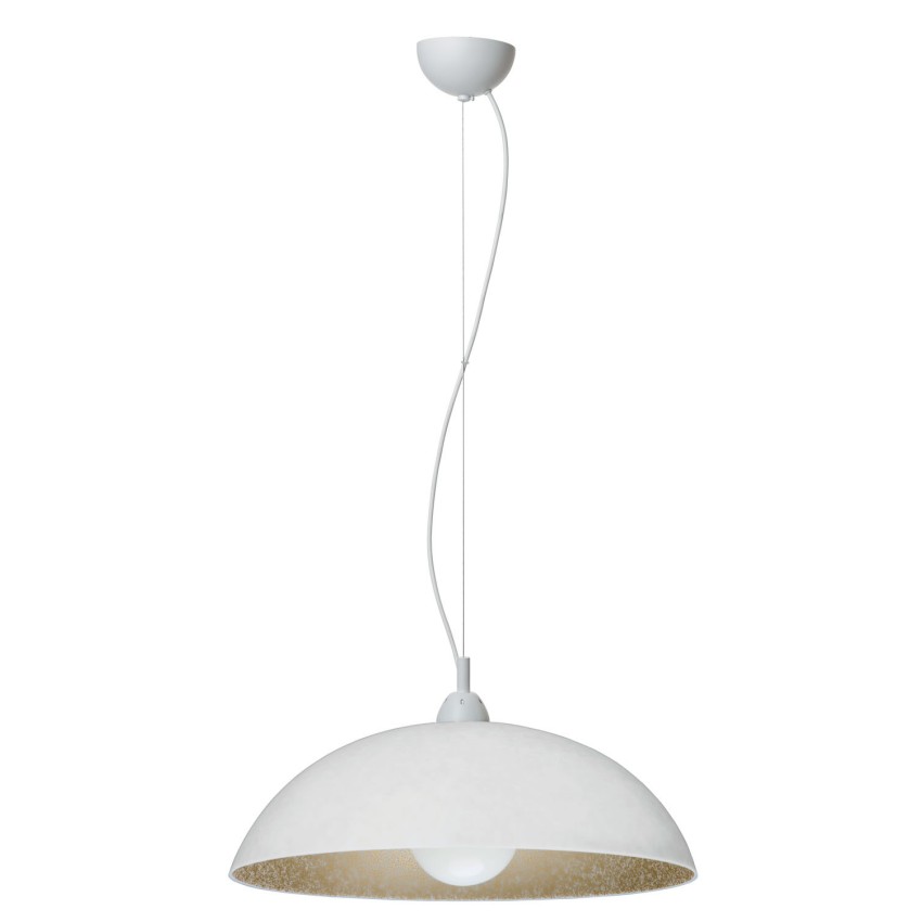 Plexiglass Φωτιστικό μονόφωτο λευκό/χρυσό Ε27 Φ40