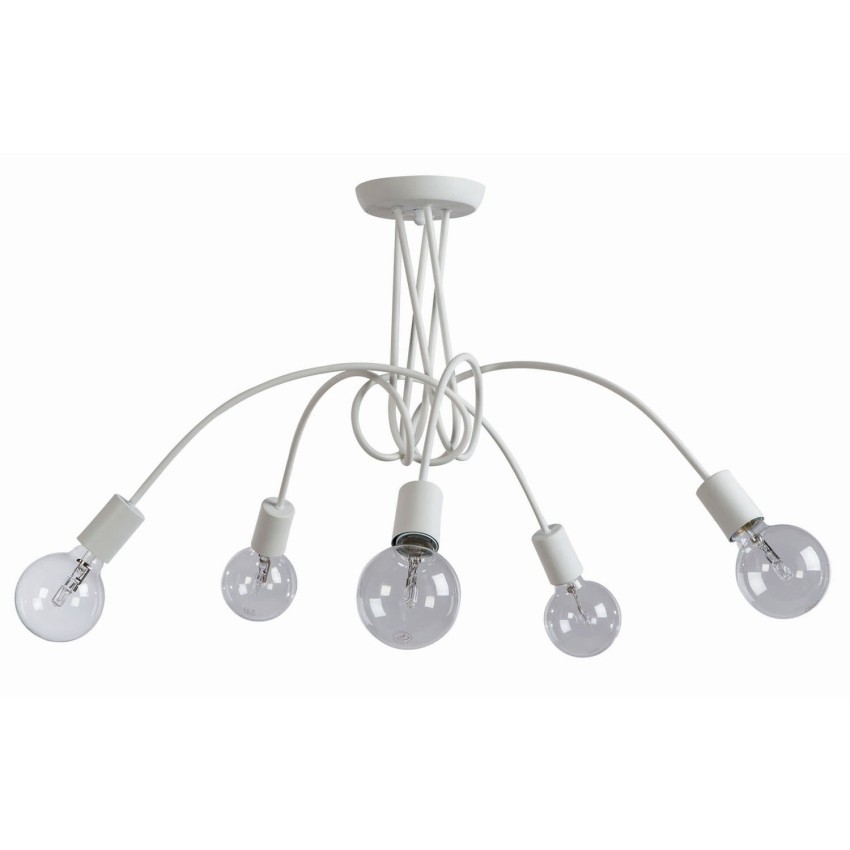 Φωτιστικό Πολύφωτο 5φ Μέταλλο λευκό Ε27 Φωτιστικό Πολύφωτο 5φ Μέταλλο λευκό Ε27