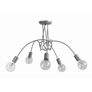 Φωτιστικό Πολύφωτο 5φ Μέταλλο ασημί Ε27