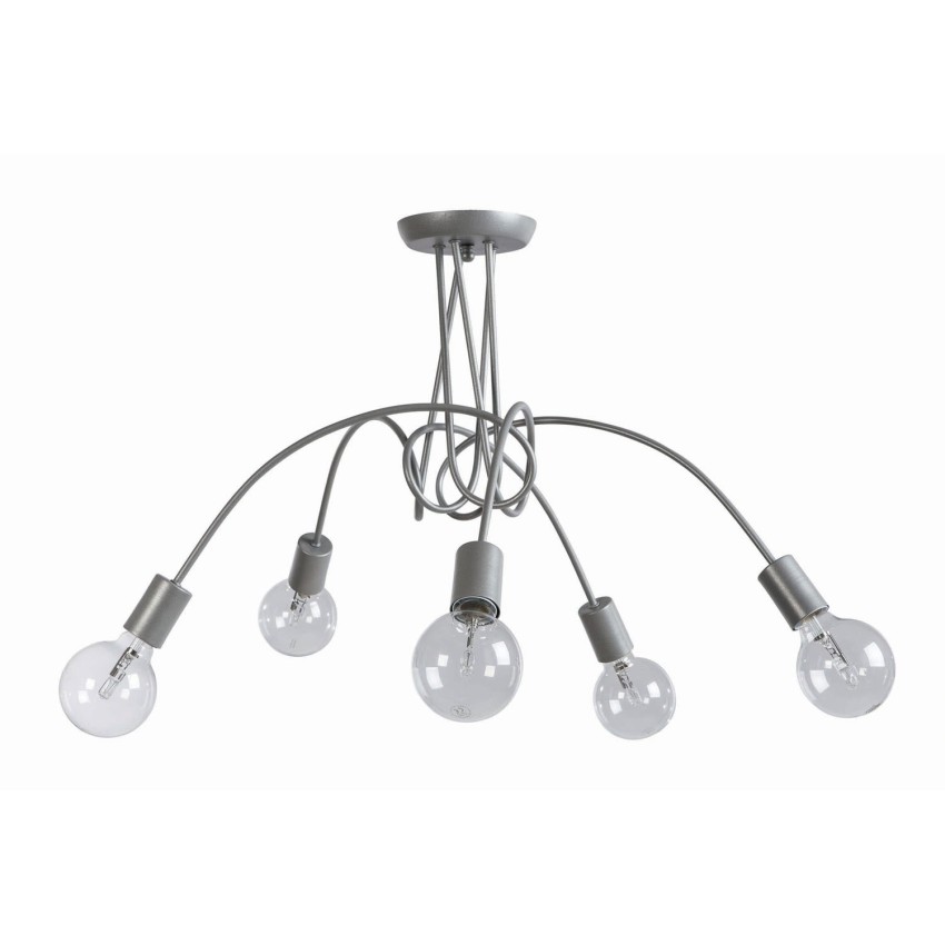 Φωτιστικό Πολύφωτο 5φ Μέταλλο ασημί Ε27