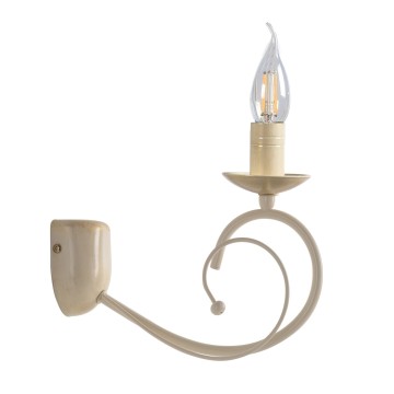 Απλίκα Μέταλλο κρεμ/πατ. χρυσή Ε14