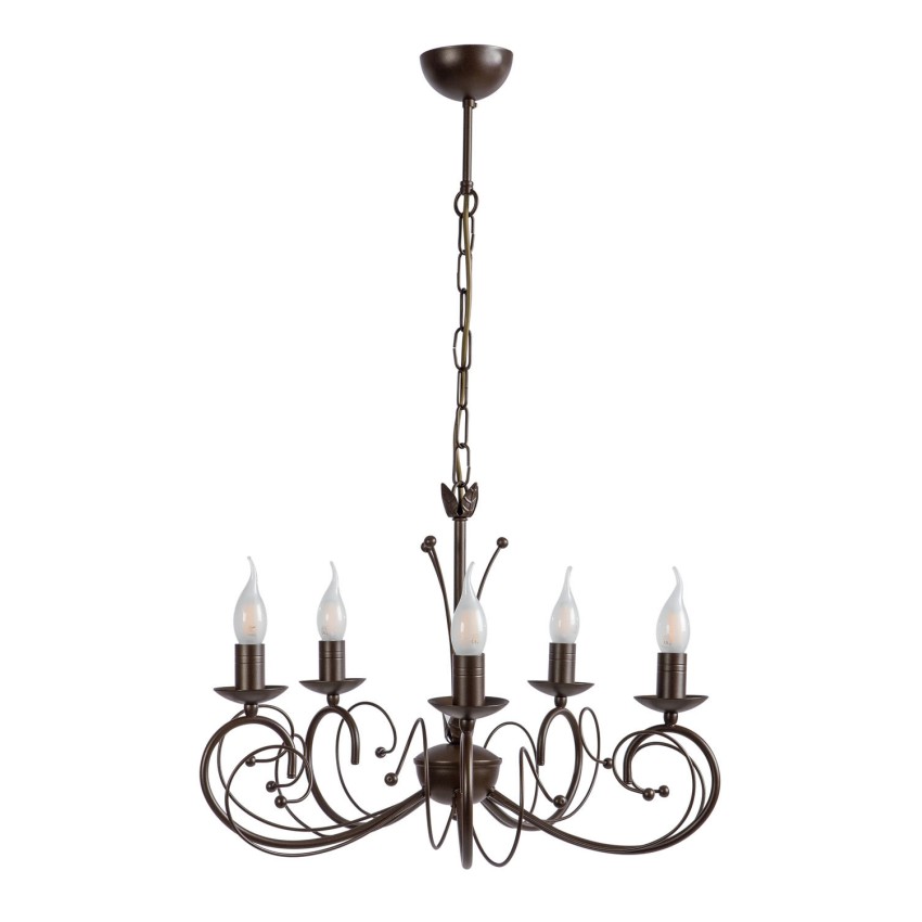 Φωτιστικό Πολύφωτο 5φ Μέταλλο καφέ Ε14 Φωτιστικό Πολύφωτο 5φ Μέταλλο καφέ Ε14