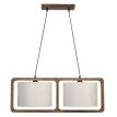 BETULA Pendant Φωτιστικό Πολύφωτο από Ξύλο & Μπεζ Αμπαζούρ Καπέλα 
