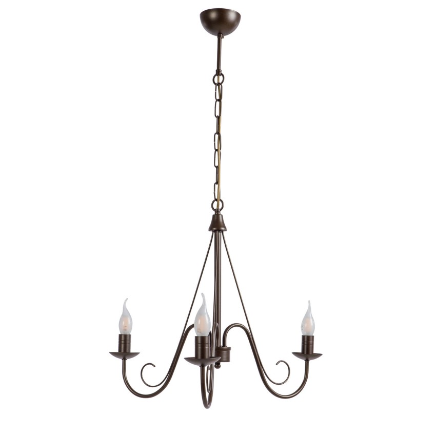 Φωτιστικό Πολύφωτο 3φ Μέταλλο καφέ Ε14