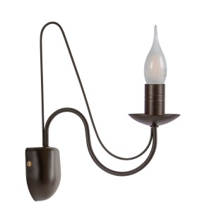 Απλίκα Μέταλλο καφέ Ε14