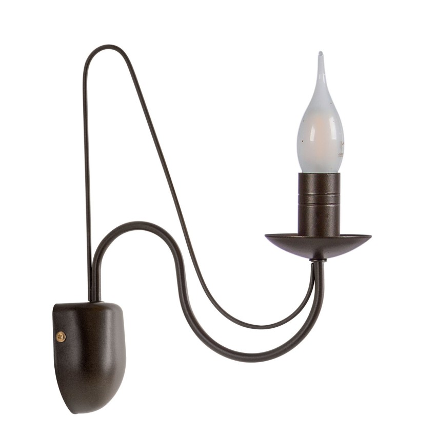 Απλίκα Μέταλλο καφέ Ε14