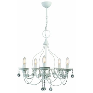 Φωτιστικό Πολύφωτο 5φ Μέταλλο λευκό Ε14