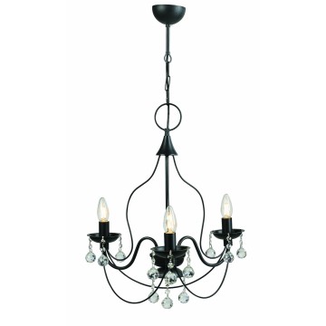 Φωτιστικό Πολύφωτο 3φ Μέταλλο μαύρο Ε14 Φωτιστικό Πολύφωτο 3φ Μέταλλο μαύρο Ε14