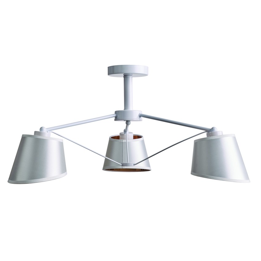 Φωτιστικό Πολύφωτο 3φ Μέταλλο/Αμπαζούρ λευκό Ε27