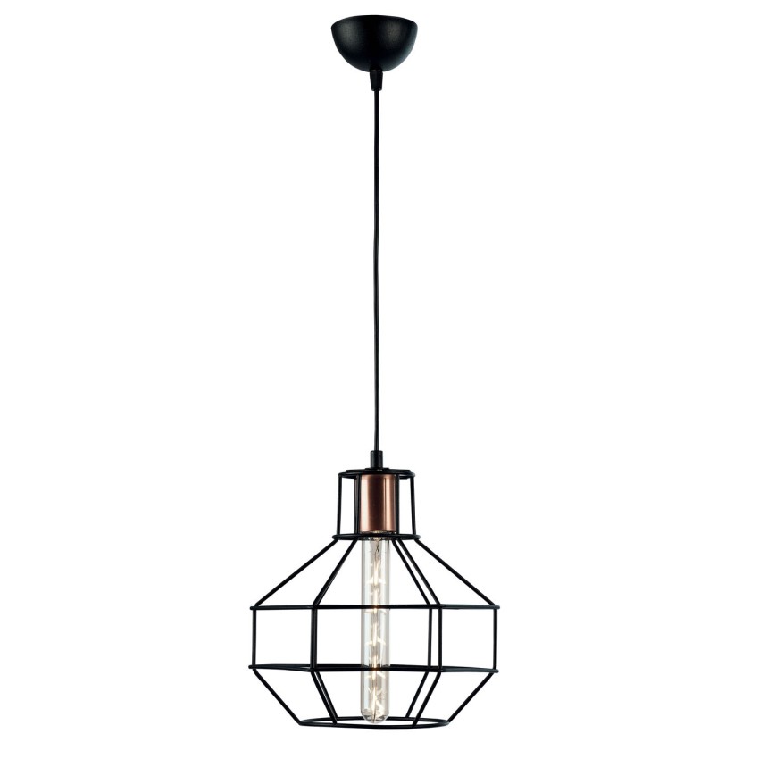 Φωτιστικό μονόφωτο μέταλλο μαύρο Ε27 Φ26