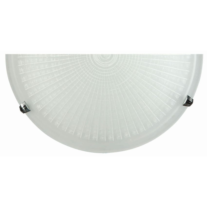 Φωτιστικό Απλίκα σε Κλασική Γραμμή από Γυαλί Λευκό με Σχήμα Spiderweb & Γαντζάκια από Χρώμιο 1xE27 Φ30