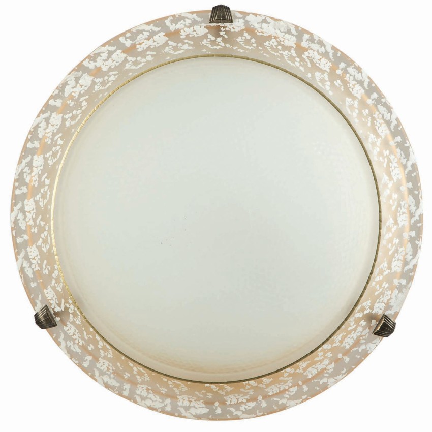 Φωτιστικό Πλαφονιέρα Γυαλί μελί 2xΕ27 Φ40