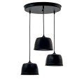 Beany Pendant Φωτιστικό Πολύφωτο από Αλουμίνιο σε Μαύρο Χρώμα με Στρογγυλή Ροζέτα 3 x Ε27 Beany Pendant Φωτιστικό Πολύφωτο από Αλουμίνιο σε Μαύρο Χρώμα με Στρογγυλή Ροζέτα 3 x Ε27