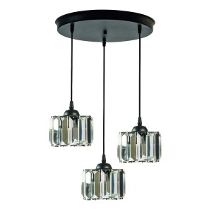 Φωτιστικό Πολύφωτο 3φ Μέταλλο/Κρύσταλλο Ε27