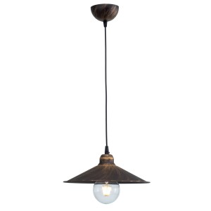 Φωτιστικό μονόφωτο αλουμίνιο σκουριά/πατίνα χρυσή Ε27 Φ30