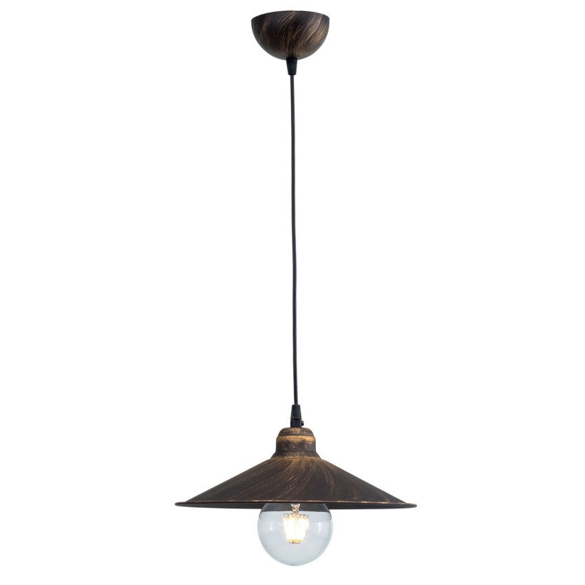 Φωτιστικό μονόφωτο αλουμίνιο σκουριά/πατίνα χρυσή Ε27 Φ30