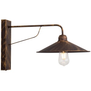 Απλίκα μεταλλική σκουριά/πατίνα χρυσή Ε27