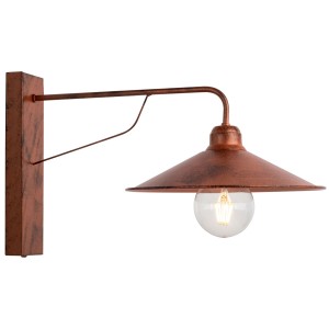 Απλίκα μεταλλική χαλκός/πατίνα μαύρη Ε27