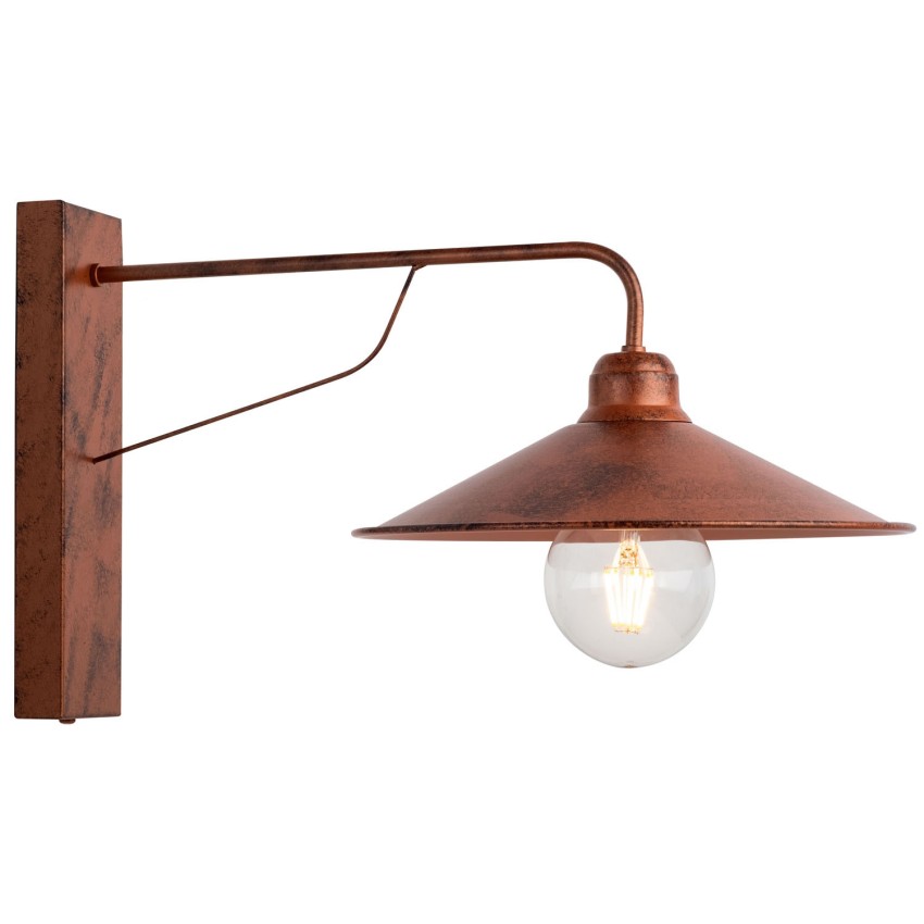 Απλίκα μεταλλική χαλκός/πατίνα μαύρη Ε27