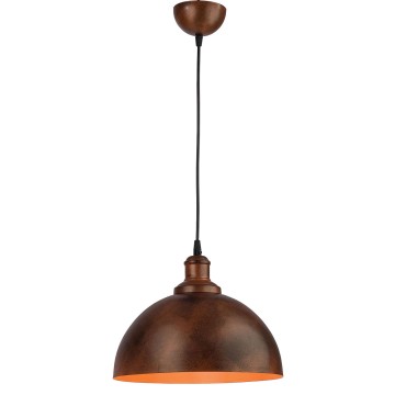 Φωτιστικό μονόφωτο αλουμίνιο χαλκός/πατίνα μαύρη Ε27 Φ31