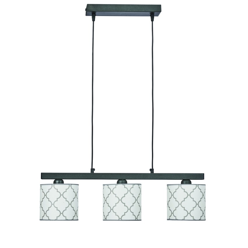 Φωτιστικό Πολύφωτο 3φ Μέταλλο/Αμπαζούρ λευκό Ε27 Φωτιστικό Πολύφωτο 3φ Μέταλλο/Αμπαζούρ λευκό Ε27