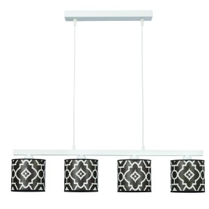 Φωτιστικό Πολύφωτο 4φ Ε27 σε Μοντέρνα Γραμμή με Μέταλλο και Γκρι Αμπαζούρ | Glint.gr