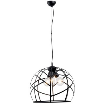 Φωτιστικό πλέγμα μέταλλο μαύρο Ε27 Φ50 3φ