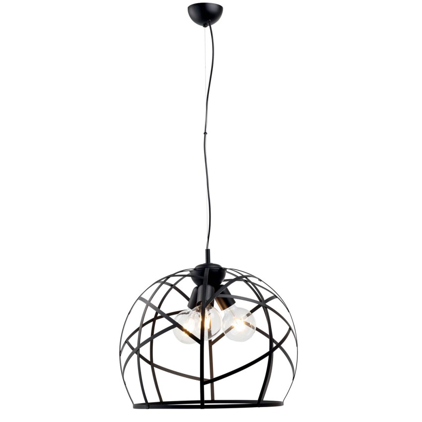 Φωτιστικό πλέγμα μέταλλο μαύρο Ε27 Φ50 3φ