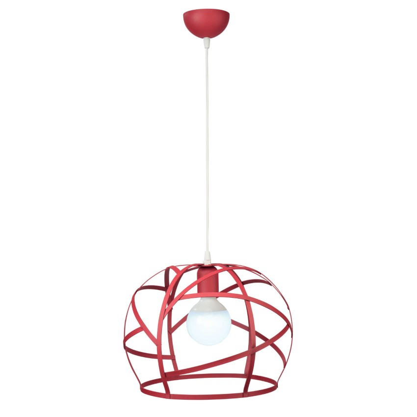 Band Φωτιστικό Μονόφωτο Νεανικό Μεταλλικό σε Κόκκινο Χρώμα Ε27 Φ35