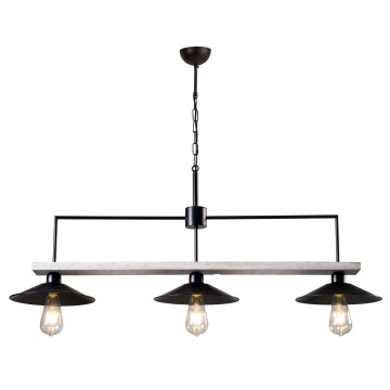 Φωτιστικό Πολύφωτο 3φ Ξύλο/Μέταλλο μαύρο Ε27 Φωτιστικό Πολύφωτο 3φ Ξύλο/Μέταλλο μαύρο Ε27