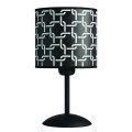 Φωτιστικό Πορτατίφ μέταλλο/αμπαζούρ μαύρο/λευκό Ε27 Φ15
