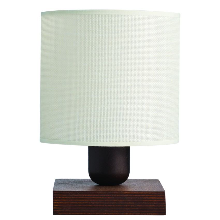 Φωτιστικό Πορτατίφ ξύλο/αμπαζούρ μπέζ Ε27 Φ15