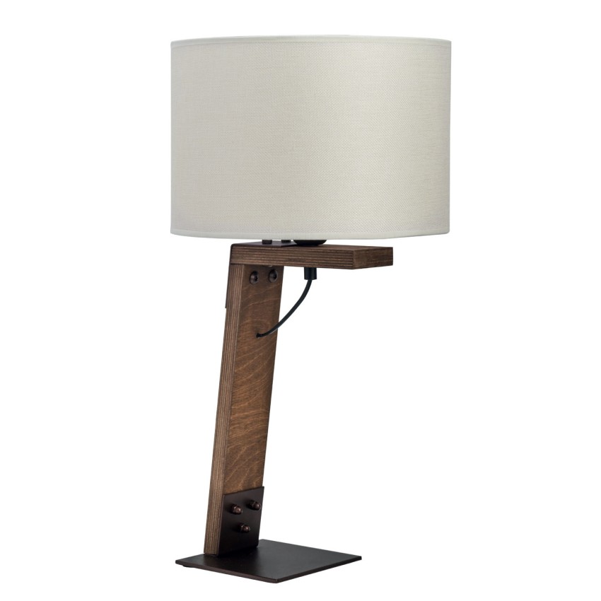 BETULA Επιτραπέζιο Φωτιστικό από ξύλο & μπεζ Αμπαζούρ καπέλο σκίασης BETULA Επιτραπέζιο Φωτιστικό από ξύλο & μπεζ Αμπαζούρ καπέλο σκίασης