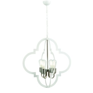 Φωτιστικό Πολύφωτο 4φ μέταλλο λευκό/νίκελ Ε27