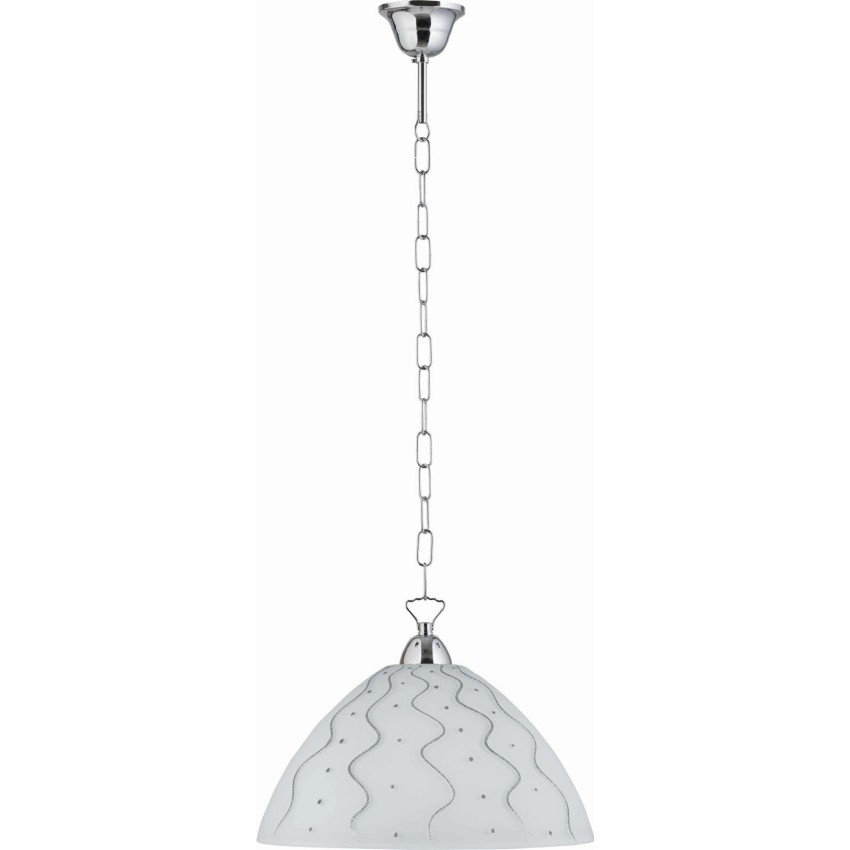 Φωτιστικό μονόφωτο γυαλί ασημί Ε27 Φ36