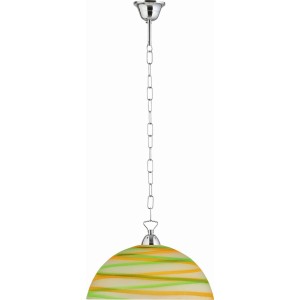 Φωτιστικό μονόφωτο γυαλί πράσινο/πορτοκαλί Ε27 Φ36