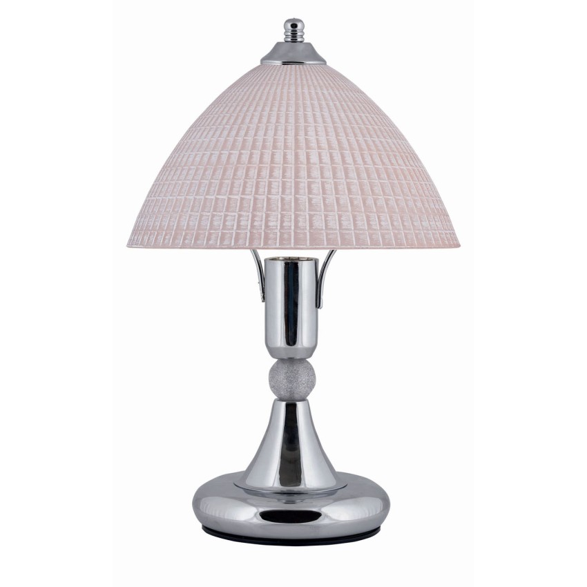 Φωτιστικό Πορτατίφ μέταλλο νικελ /γυαλί λευκό Ε14