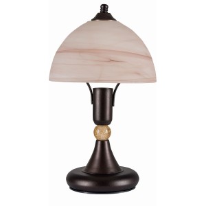 Φωτιστικό Πορτατίφ μέταλλο σκουριά/γυαλί καφέ Ε14