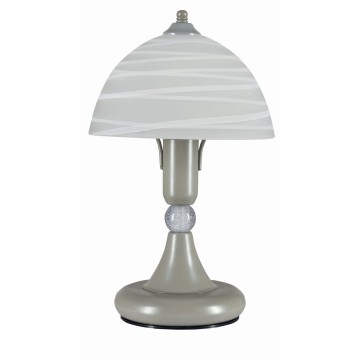 Φωτιστικό Πορτατίφ μέταλλο νικελ /γυαλί λευκό Ε14