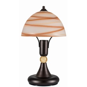 Φωτιστικό Πορτατίφ μέταλλο σκουριά /γυαλί καφέ Ε14