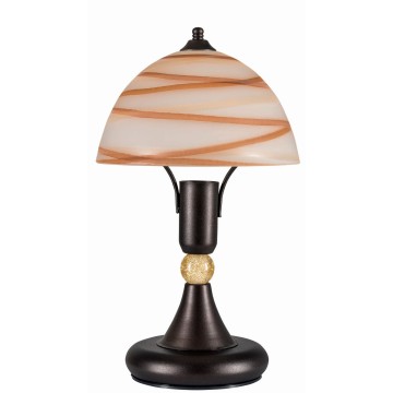 Φωτιστικό Πορτατίφ μέταλλο σκουριά /γυαλί καφέ Ε14