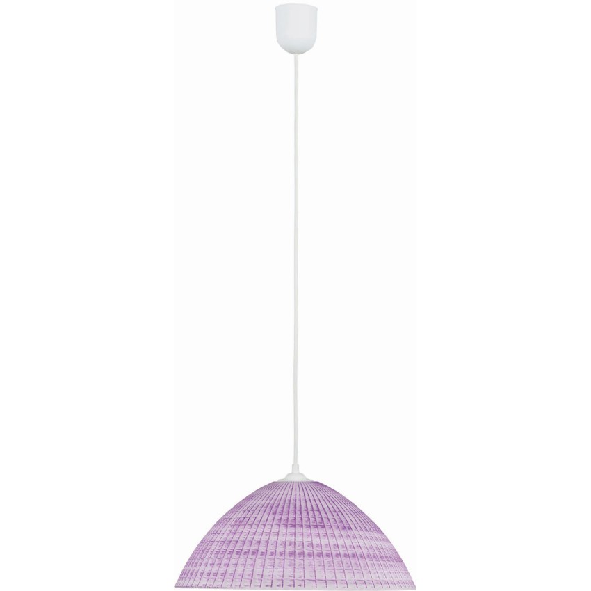 Φωτιστικό μονόφωτο γυαλί λιλά Ε27 Φ25