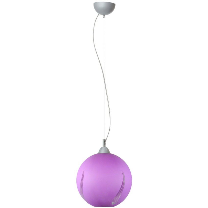 Φωτιστικό μονόφωτο γυαλί λιλά Ε27 Φ30 Φωτιστικό μονόφωτο γυαλί λιλά Ε27 Φ30