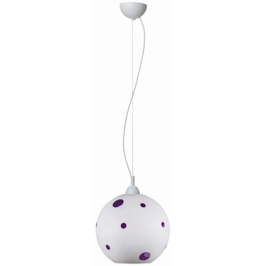 Φωτιστικό μονόφωτο γυαλί λιλά Ε27 Φ30